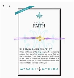 My Saint My Hero Filled by Faith Bracelet Lavender Gold