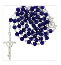 Costa Articoli Religiosi Crystal Rosary Blue 6mm.