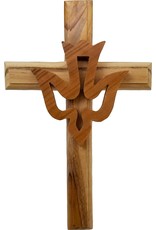 Logos Trading Post Holy Land Olive Wood Holy Spirit Dove Hanging Wall Cross