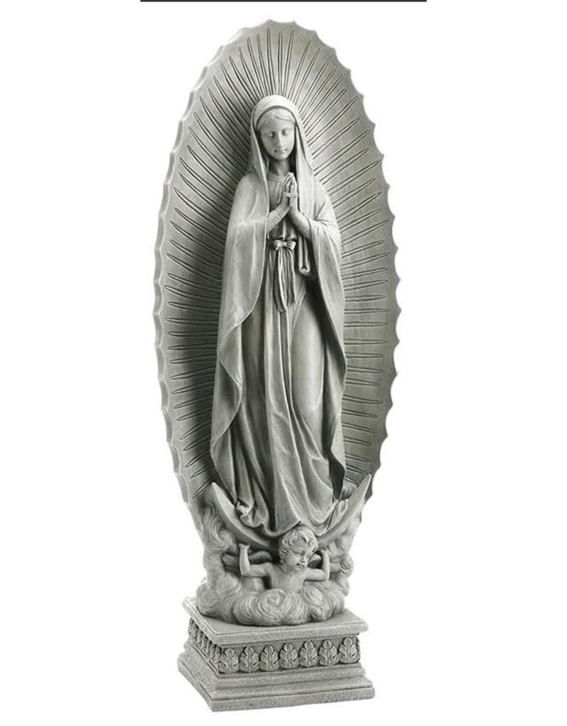 Christian Brands Our Lady of Guadalupe Garden Statue, Stoneresin, 37.5"