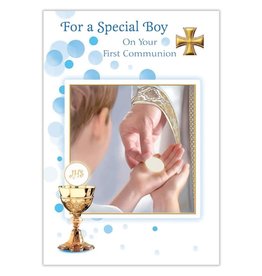alfred mainzer For a Special Boy on Your First Communion Card