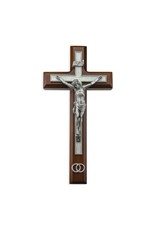WJ Hirten 10" Walnut Crucifix with Pewter Corpus Wedding Crucifix