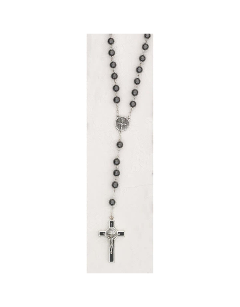 Lumen Mundi 8mm Genuine Hematite St. Benedict Rosary