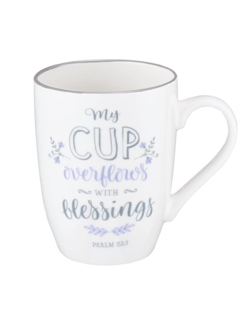 Christian Art Gifts My Cup Overflows Coffee Mug - Psalm 23:5