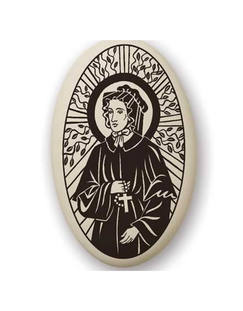 Touchstone Pottery Saint Elizabeth Ann Seton Porcelain Pendant