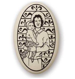 Touchstone Pottery Saint Gianna Beretta Molla Porcelain Pendant