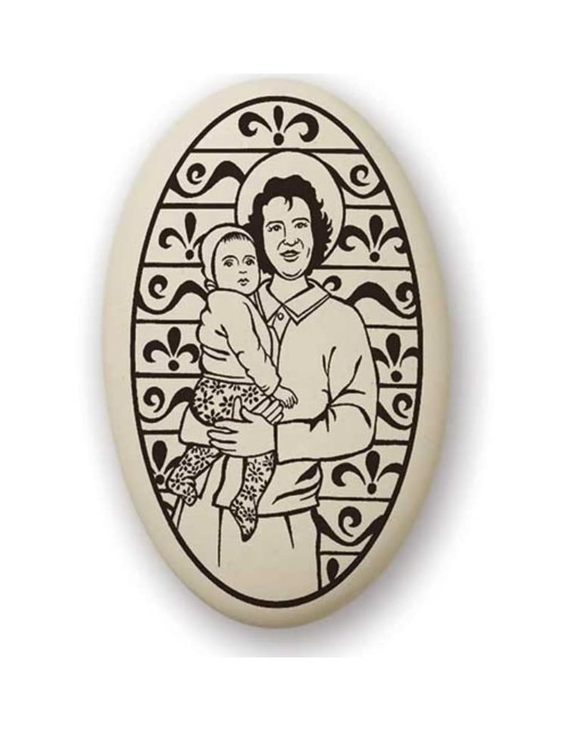 Touchstone Pottery Saint Gianna Beretta Molla Porcelain Pendant