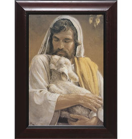 Catholic to the Max Good Shepherd - Cherry framed Art 11"x14"