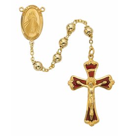 McVan 6mm Gold Plated Divine Mercy Rosary