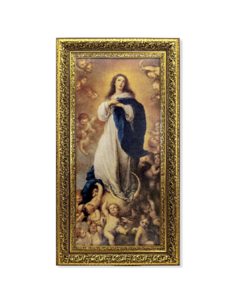 WJ Hirten 14 1/2" x 26" Immaculate Conception by Murillo with Gold Leaf Frame