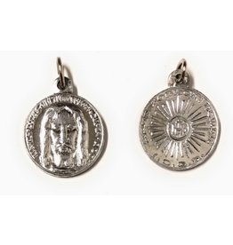 Costa Articoli Religiosi Medal of the Holy Face cm. 1.8 silver-plated aluminum
