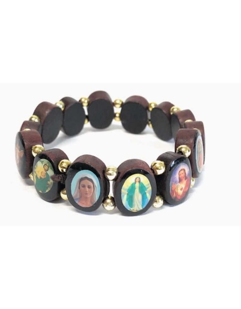 Costa Articoli Religiosi All Saints Wooden Bracelet