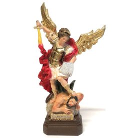 Costa Articoli Religiosi Statue of St. Michael the Archangel cm. 18 in colored resin