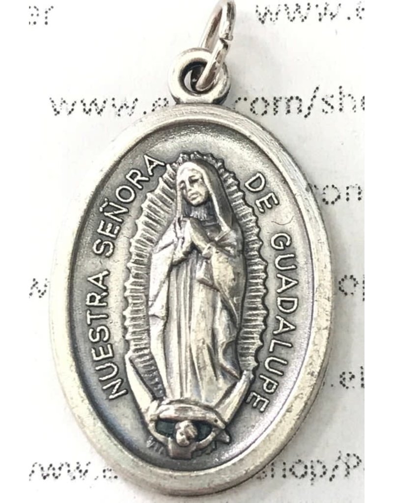 Nuestra Senora De Guadalupe (Our Lady of Guadalupe) Oxidized Medal