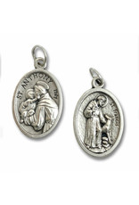 St. Anthony and St. Francis Oxidized Medal