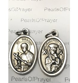 Moshy Brothers, Inc St. Gerard and Our Lady of Perpetual Help Oxidized Medal