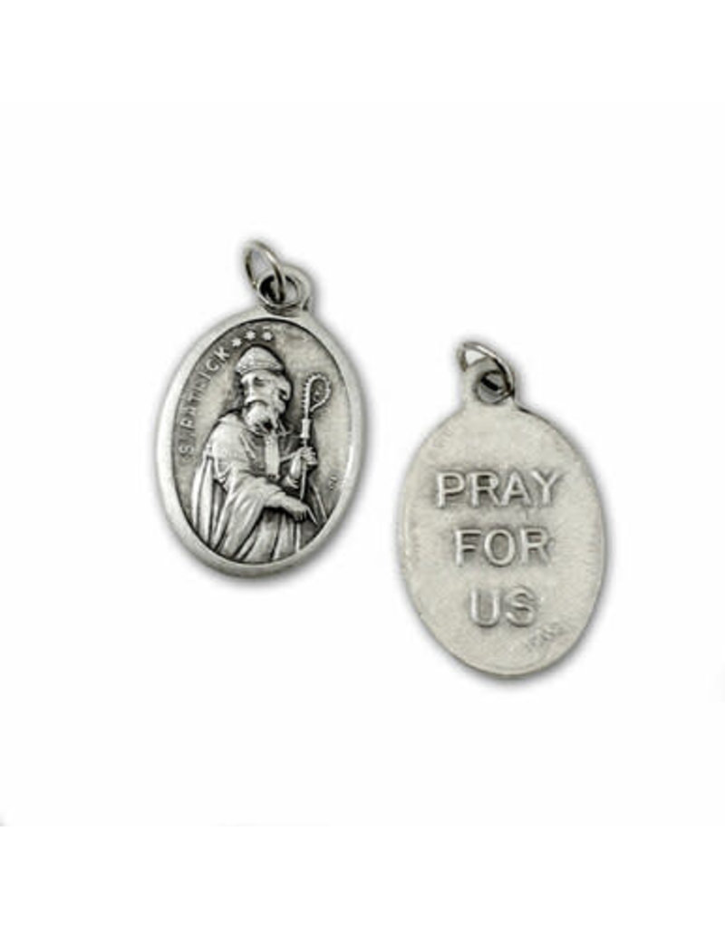 Religious Art Inc St. Patrick Silver Oxidized Medal