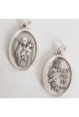 WJ Hirten 1" St. Therese Oxidized Medal