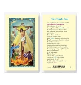 WJ Hirten Laminated Holy Card One Single Soul