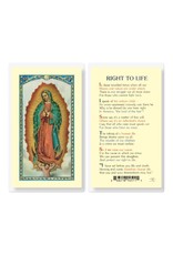 WJ Hirten Laminated Holy Card Right to Life