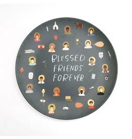 Be A Heart Blessed Friends Forever Melamine Plate