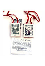 Religious Art Inc 2" Red Scapular of the Passion with Pamphlet