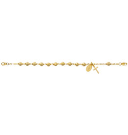 McVan 7.5" Gold Plate Rosary Bracelet