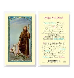 WJ Hirten St Rocco Laminated Holy Card