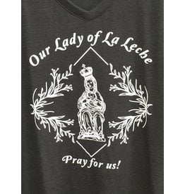 QOA Catholic Our Lady of La Leche Shirt, Dark Grey