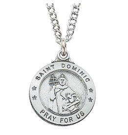 McVan St Dominic Sterling Silver Medal on 20" Chain