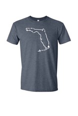 Catholic Concepts Florida Catholic Rosary T- Shirt 2X Navy