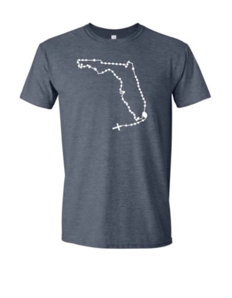 States of Faith Florida Catholic Rosary T- Shirt 3X