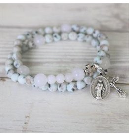 Chews Life Life Rox White Rosary Bracelet (Small)