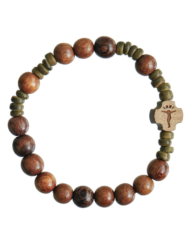 Sine Cera 8mm Wood Rosary Bracelet