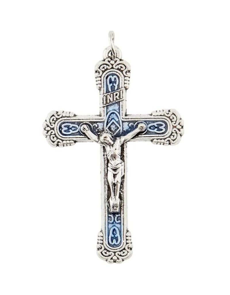 Christian Brands Crucifix Pendant With Blue
