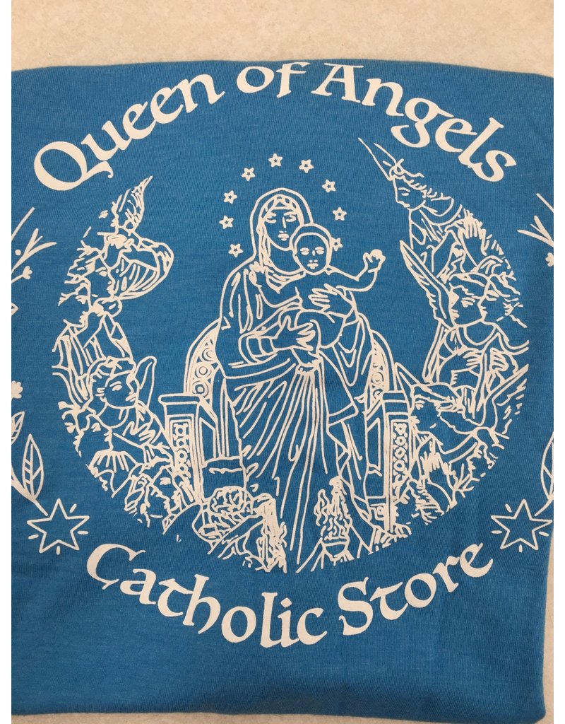 QOA Catholic Queen of Angels Shirt- Turqouise Frost