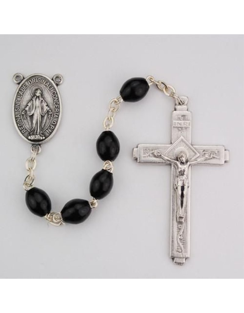McVan Oval Black Wood Rosary