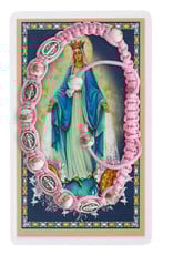 McVan Pink Corded Miraculous Bracelet and Card