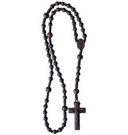 Sine Cera Dark Jujube Wood Rosary (6mm Our Father)