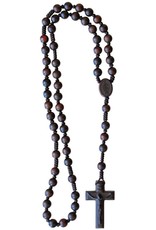 Sine Cera Dark Jujube Wood Rosary (8mm)