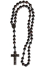 Sine Cera Dark Jujube Wood Rosary (10mm)