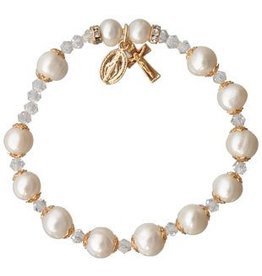 Sine Cera Pearl Rosary Bracelet (8mm)