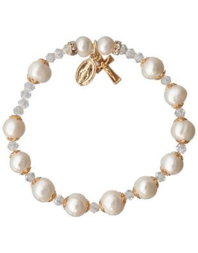 Sine Cera Pearl Rosary Bracelet (8mm)