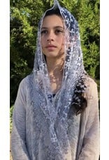 Oremus Mercy Cherry Blossom Church Veil - GRAY (48″ x 13″)