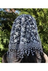 Oremus Mercy Cherry Blossom Church Veil - GRAY (48″ x 13″)