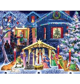 Vermont Christmas Company Large Advent Calendar-Nighttime Nativity (11 x 14)