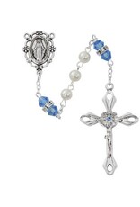 McVan 6mm Pearl Light Blue Rosary