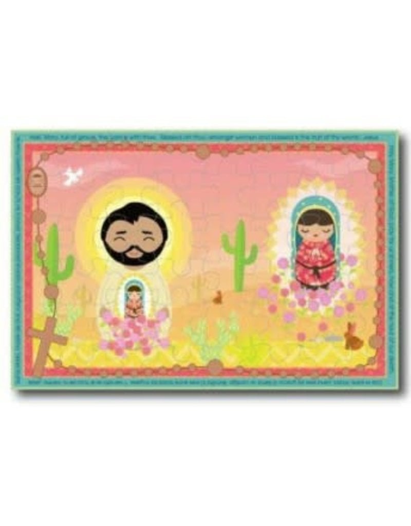 Shining Light Dolls Our Lady of Guadalupe & St. Juan Diego Rosary Giant Floor Puzzle