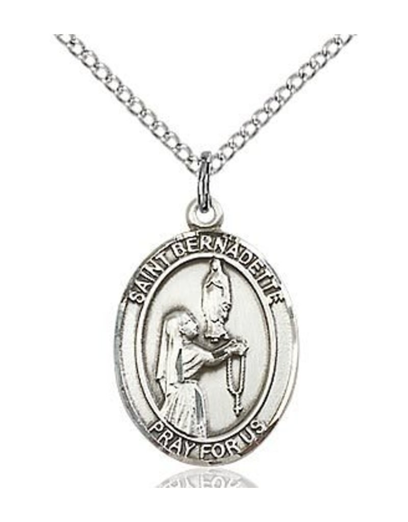 Bliss Manufacturing Sterling Silver Bernadette Medal With 18" Chain