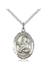 Bliss Manufacturing Sterling Silver St. Francis Xavier Medal With 20" Chain Necklace